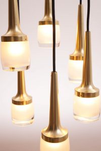 Staff Lamp with Six Pendants